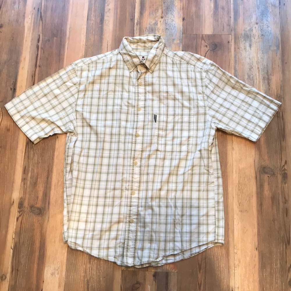 Woolrich Men’s Medium Plaid Short Sleeve Button Up